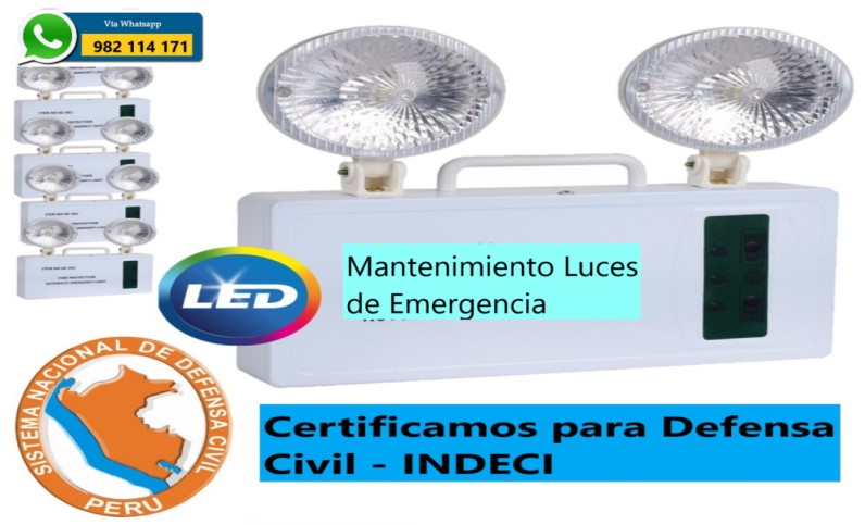 Mantenimiento LUCES DE EMERGENCIA en Lima